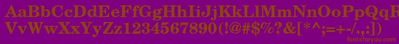 TexgyrescholaBold Font – Brown Fonts on Purple Background