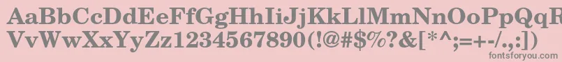 TexgyrescholaBold Font – Gray Fonts on Pink Background