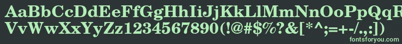TexgyrescholaBold Font – Green Fonts on Black Background
