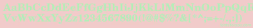 TexgyrescholaBold Font – Green Fonts on Pink Background