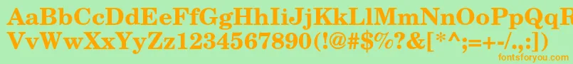 TexgyrescholaBold Font – Orange Fonts on Green Background