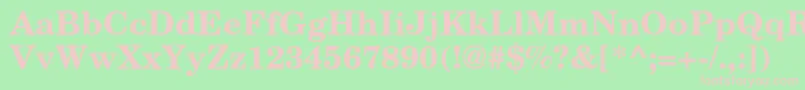 TexgyrescholaBold Font – Pink Fonts on Green Background