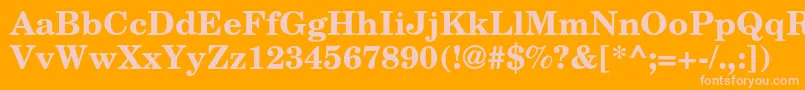 TexgyrescholaBold Font – Pink Fonts on Orange Background