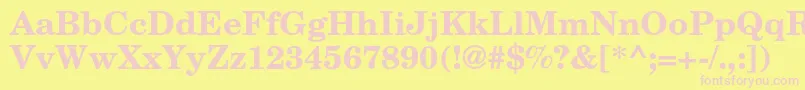 TexgyrescholaBold Font – Pink Fonts on Yellow Background