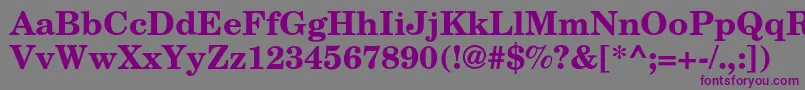 TexgyrescholaBold Font – Purple Fonts on Gray Background