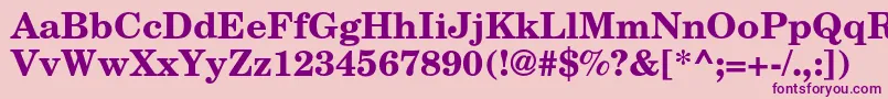 TexgyrescholaBold Font – Purple Fonts on Pink Background
