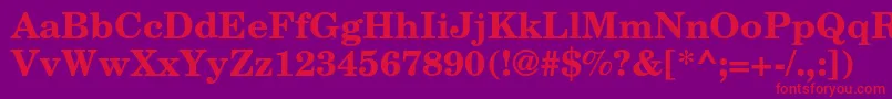 TexgyrescholaBold Font – Red Fonts on Purple Background