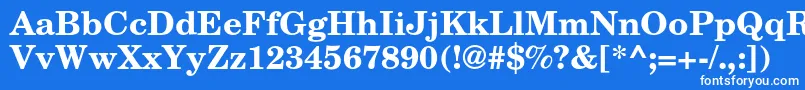 フォントTexgyrescholaBold – 青い背景に白い文字