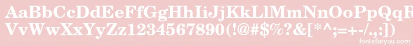 フォントTexgyrescholaBold – ピンクの背景に白い文字