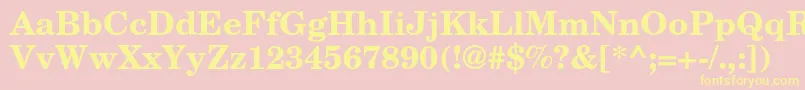 TexgyrescholaBold Font – Yellow Fonts on Pink Background