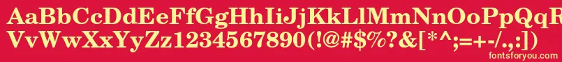 TexgyrescholaBold Font – Yellow Fonts on Red Background
