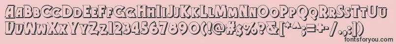 Gramophoneshadednf Font – Black Fonts on Pink Background