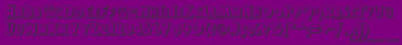 Gramophoneshadednf-Schriftart – Schwarze Schriften auf violettem Hintergrund
