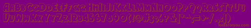 Gramophoneshadednf Font – Brown Fonts on Purple Background