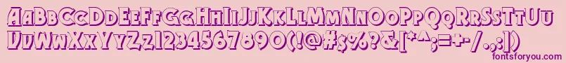 Gramophoneshadednf Font – Purple Fonts on Pink Background