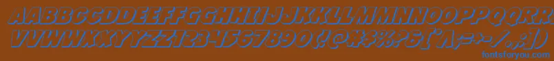 Jcandlestick3D Font – Blue Fonts on Brown Background