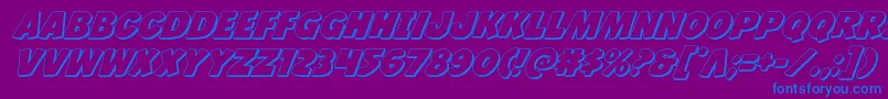 Jcandlestick3D Font – Blue Fonts on Purple Background