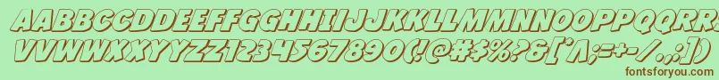 Jcandlestick3D Font – Brown Fonts on Green Background