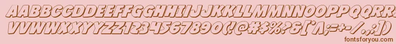 Jcandlestick3D Font – Brown Fonts on Pink Background