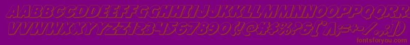 Jcandlestick3D Font – Brown Fonts on Purple Background