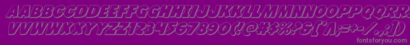 Jcandlestick3D Font – Gray Fonts on Purple Background