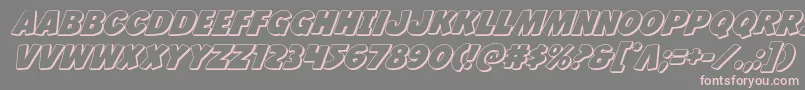 Jcandlestick3D Font – Pink Fonts on Gray Background