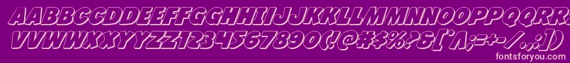 Jcandlestick3D Font – Pink Fonts on Purple Background