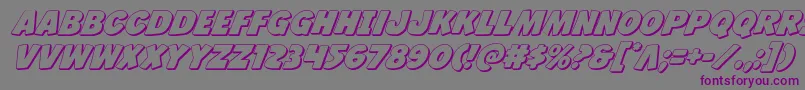 Jcandlestick3D Font – Purple Fonts on Gray Background