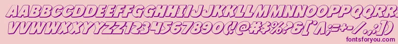 Jcandlestick3D-Schriftart – Violette Schriften auf rosa Hintergrund