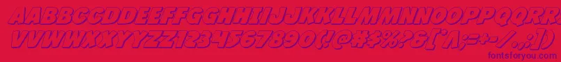 Jcandlestick3D Font – Purple Fonts on Red Background