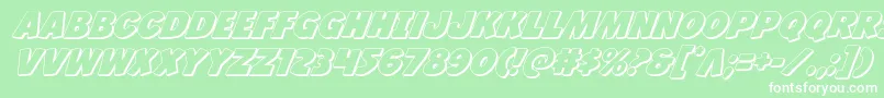 Jcandlestick3D Font – White Fonts on Green Background