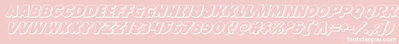 Jcandlestick3D Font – White Fonts on Pink Background