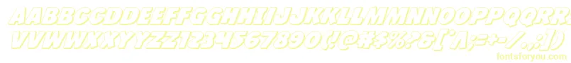 Jcandlestick3D Font – Yellow Fonts on White Background