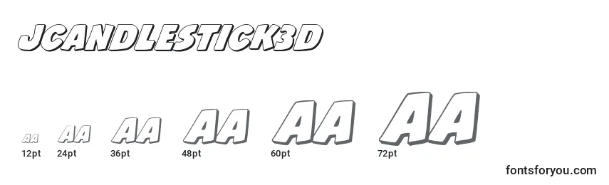 Размеры шрифта Jcandlestick3D