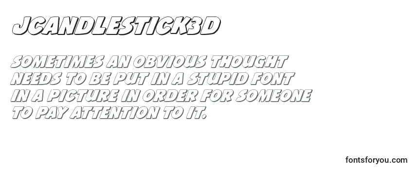 Обзор шрифта Jcandlestick3D