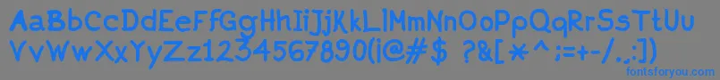 フォントAprimbold – 灰色の背景に青い文字