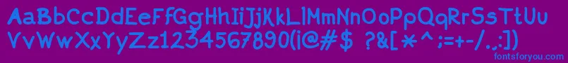 Aprimbold Font – Blue Fonts on Purple Background