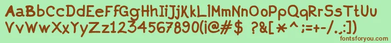 Aprimbold Font – Brown Fonts on Green Background