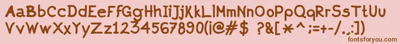 Aprimbold Font – Brown Fonts on Pink Background