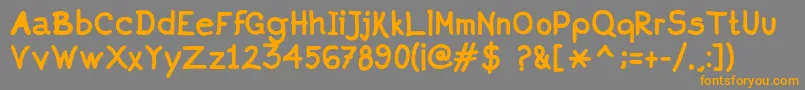 Aprimbold Font – Orange Fonts on Gray Background