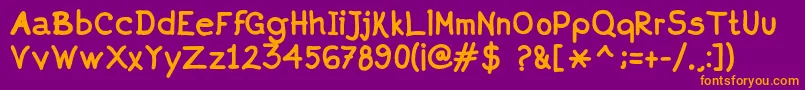 Aprimbold Font – Orange Fonts on Purple Background