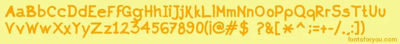 Aprimbold Font – Orange Fonts on Yellow Background