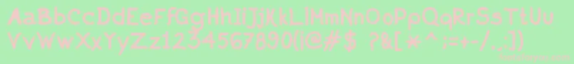 Aprimbold Font – Pink Fonts on Green Background