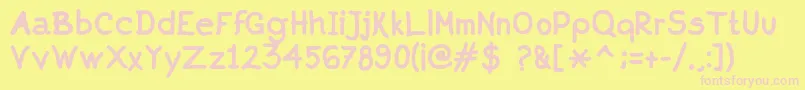 Aprimbold Font – Pink Fonts on Yellow Background