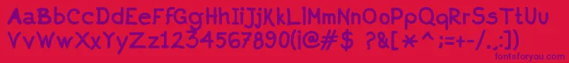 Aprimbold Font – Purple Fonts on Red Background