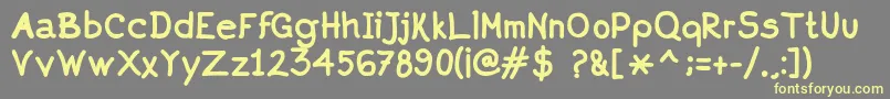 Aprimbold Font – Yellow Fonts on Gray Background