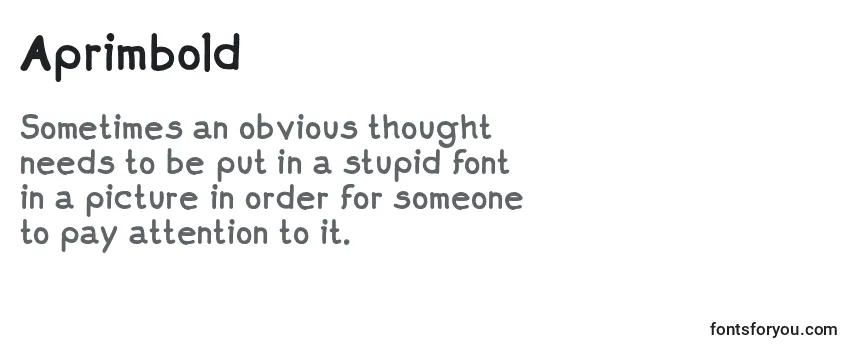 Review of the Aprimbold Font