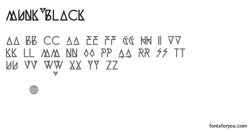 Czcionka Munk5Black – alfabet, cyfry, specjalne znaki