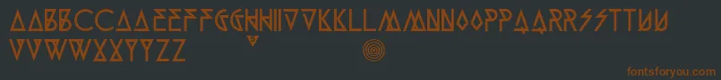 Munk5Black Font – Brown Fonts on Black Background