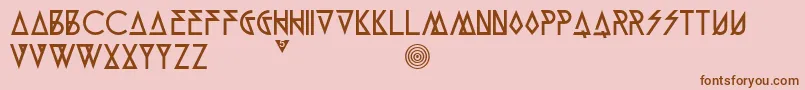 Munk5Black-fontti – ruskeat fontit vaaleanpunaisella taustalla